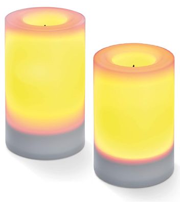 Batterie Deko-Kerze Set 75 x 100 und 75 x 125 mm