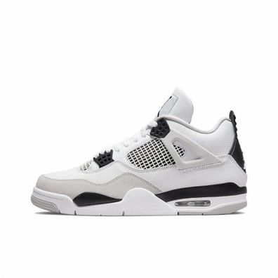 Air Jordan 4 Military Black Retro Jordan4 Original AJ4 Damen Männer Unisex Weiß