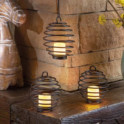 Moderne Dekoleuchten Spring 3er Set inkl. Batterien & Timer