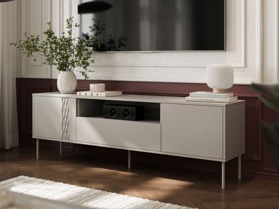 TV-Lowboard Tresse 180 EF TV Schrank Metallfüße Modern Wohnzimmer Kollektion Stehend