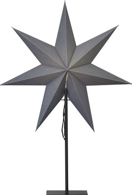 Standstern "Ozen", ohne Lochung, grau, E14, 75 cm