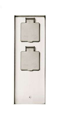 ORIO SMART Steckdosensäule 3-fach Steckdose Eisen gebürstet