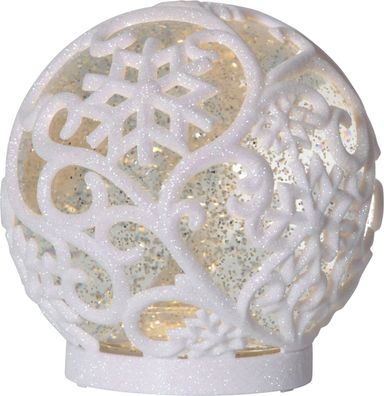 LED-Schneekugel "Frost", weiss / Glitzer ,15cm