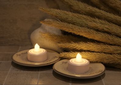 LED-Teelicht "T-Light", 2 Stück, flackernd 3x4cm