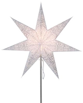 Star 236-83 Papierstern Antique mit Aufhängung 14.0x48.0x48.0 cm Weiß