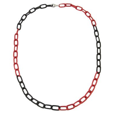 Kette, Anker weit 8mm rot-schwarz-rot