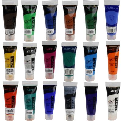 14,80€/ l) Acrylfarbe 75ml Tuben Künstlerfarbe Acryl Tuben Künstler Farbe