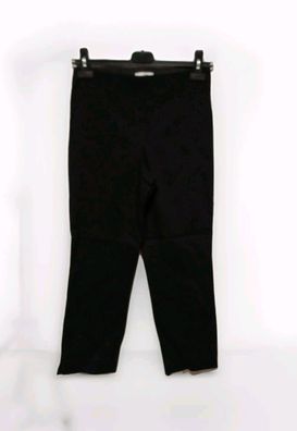 Essentials Hose Gr. 36 Damen schwarz chic dreiviertel Wadenlang Tschibo * E2*