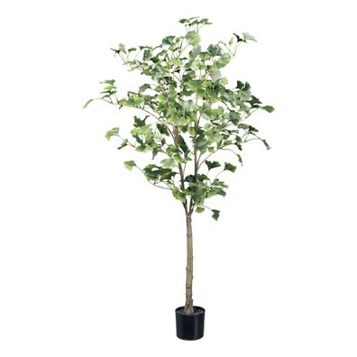Gummibaum 120 cm, 333 Blätter, pflegeleichte Kunstpflanze im Topf