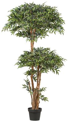 Ruscus Kugelbaum 170 cm mit 4130 Blättern im Topf – Kunstpflanze