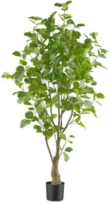 Eukalyptus Kunstpflanze 130 cm, 442 Blätter im Topf mit Erde