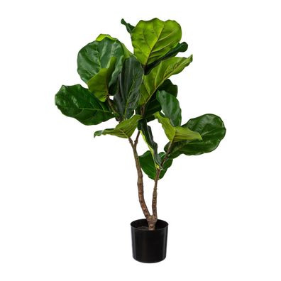 Ficus Lyrata Kunstpflanze 80 cm im Topf - Grüne Dekoration