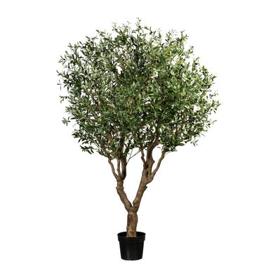 Olivenbaum Kunstpflanze 240 cm mit Früchten im Topf 28x23 cm