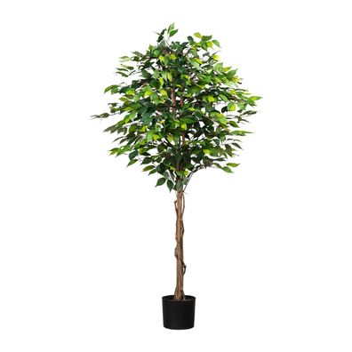 Ficus Benjamini Kunstpflanze 180cm, 1008 Blätter im Topf 16x14cm