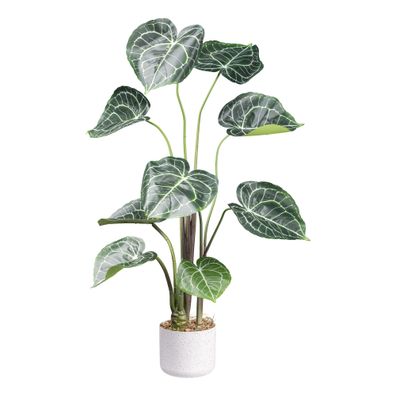 Anthurium Clarinervium Kunstpflanze 100 cm grün-weiß im Topf