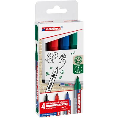 edding Whiteboardmarker 4-360-4-2 15-3mm sort 4St