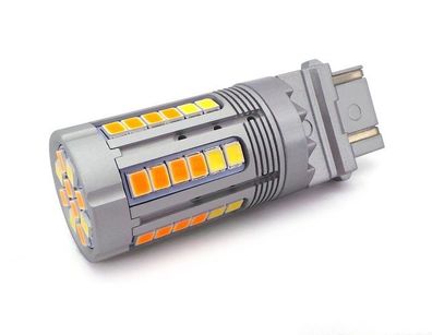 2 Stuck P27/7W LED-Gluhbirne 3157 12-24V weiss-orange kein Fehler CANBUS Off-Road