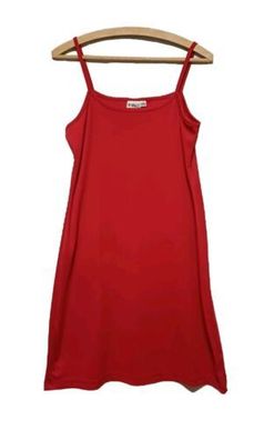 X-Mail Trägerkleid Gr. M 38/40 Damen rot kurz Kleid Spaghettiträger Sommer * D1*