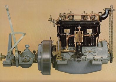 Daimler Bootsmotor 1913 - Foto/ Kunstdruck