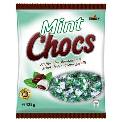 Storck Mint Choc Pfefferminz Bonbons mit Schokoladen Creme 425g