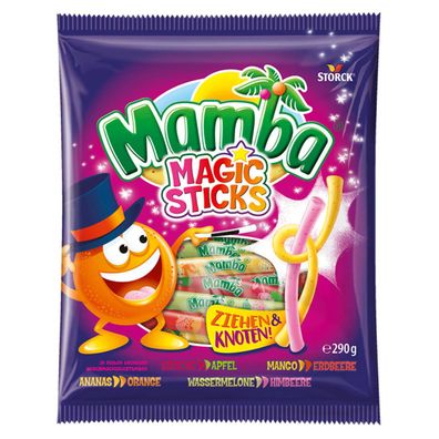 Mamba Magic Sticks Kaubonbons mit diversen Fruchtgeschmäckern 290g