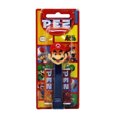 Pez Super Mario mit roter Kappe blauem Fuß plus süße Bonbons 17g