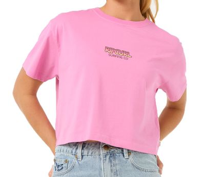 RIP CURL Women Shirt Sun & Sea Crop pink