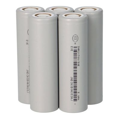 5er-Set EVE Li-ion Akku INR21700-50E 3,6V 5000mAh - 15A Flat top