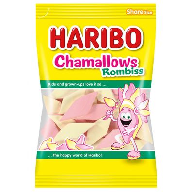 Haribo Chamallows Rombiss Rauten mit Vanille Erdbeergeschmack 225g