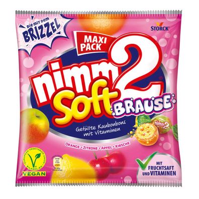 Storck Nimm2 Soft Brause fruchtige Kaubonbons mit Brausefüllung 345g