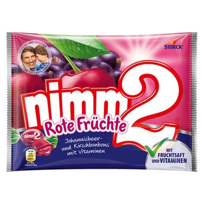 Storck Nimm2 Bonbon Rote Früchte mit Vitamen und Füllung 429g