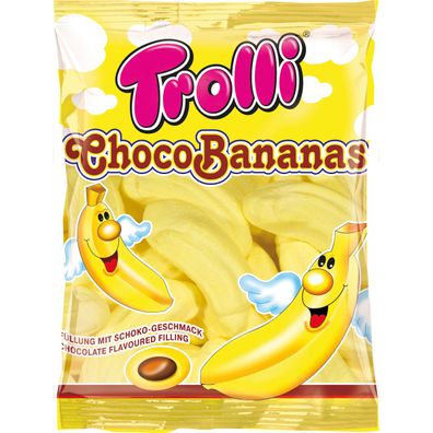 Trolli Choco Bananas Schaumzucker Bananen mit Schoko Füllung 150g