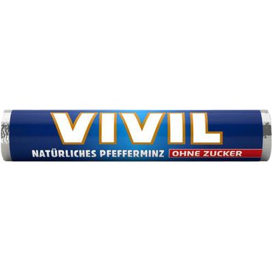 Vivil Pastillen mit natürlichem Pfefferminz Geschmack zuckerfrei 28g