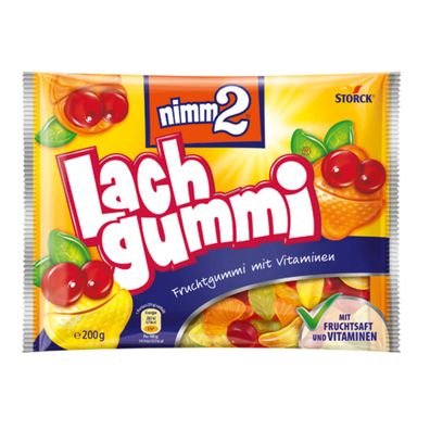 Storck nimm2 Lachgummi Fruchtgummi mit Vitaminen und Saft 200g