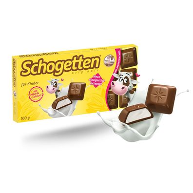 Schogetten Für Kinder Alpenvollmilch Schokolade mit Milch Creme 100g