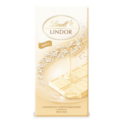 Lindt Lindor Weiß Tafelschokolade mit zartschmelzender Füllung 100g