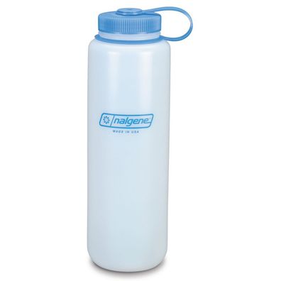 NEU Nalgene Trinkflasche Weithals HDPE 1.5 L weiß für Camping Outdoor Survival