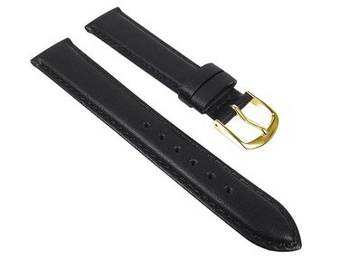 Taurus Ersatzband Uhrenarmband - weiches Kalbsleder Band schwarz