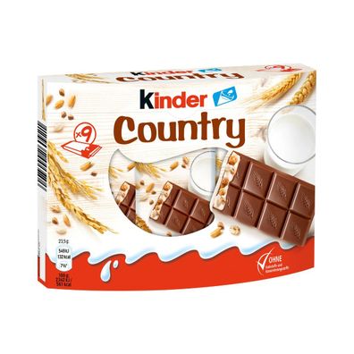 Kinder Country gefüllte Vollmilchschokolade mit Cerealien 211g