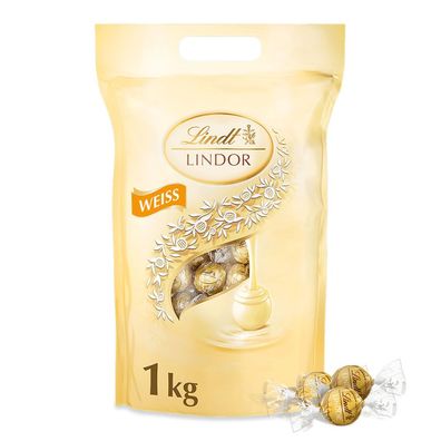 Lindt Lindor Weiße Schokoladen-Kugeln im Vorratsbeutel