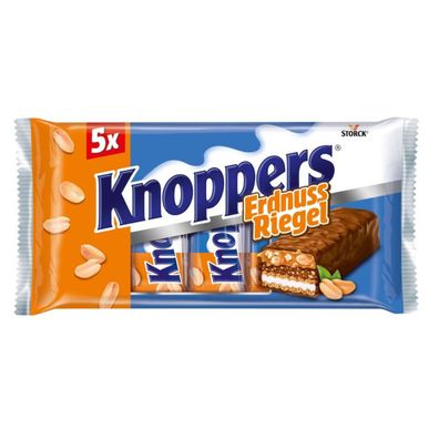 Knoppers Erdnussriegel 5 einzeln verpackte Waffelriegel 200g