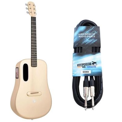 Lava Music Gitarre ME 4 36 Zoll Soft Gold mit Kabel