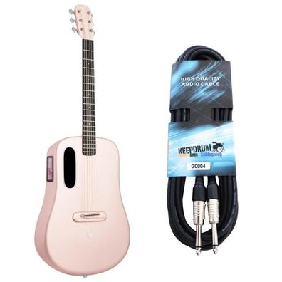 Lava Music Gitarre ME 4 38 Zoll Pink mit Kabel