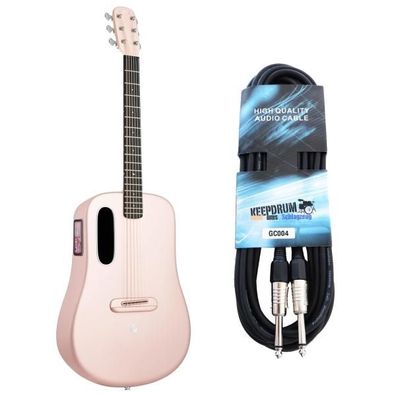 Lava Music Gitarre ME 4 36 Zoll Pink mit Kabel