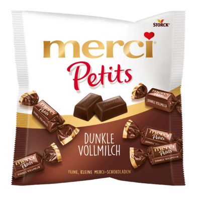 Merci Petits Dunkle Vollmilch einzeln verpackte Schokoladen 125g