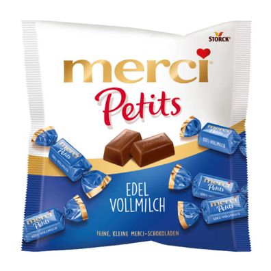 Merci Petits Edel Vollmilch einzeln verpackte Schokoladen 125g
