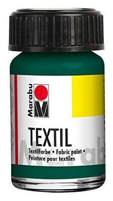 Marabu Textilmalfarbe Textil 15ml Textilfarbe T-Shirt Jeans 068 Dunkelgrün