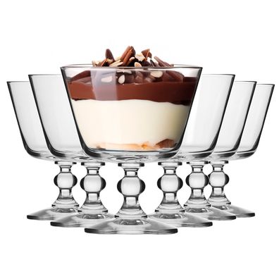 Krosno Krista Gläser für Eis Dessert Eisbecher | Set 6 | 380 ml | Spülmaschine