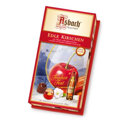 Asbach Pralinen Zartbitter mit Weinbrand Kirschen ohne Kruste 200g