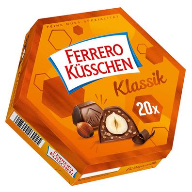 Ferrero Küsschen Geschenkverpackung 20 verpackte Pralinen 178g